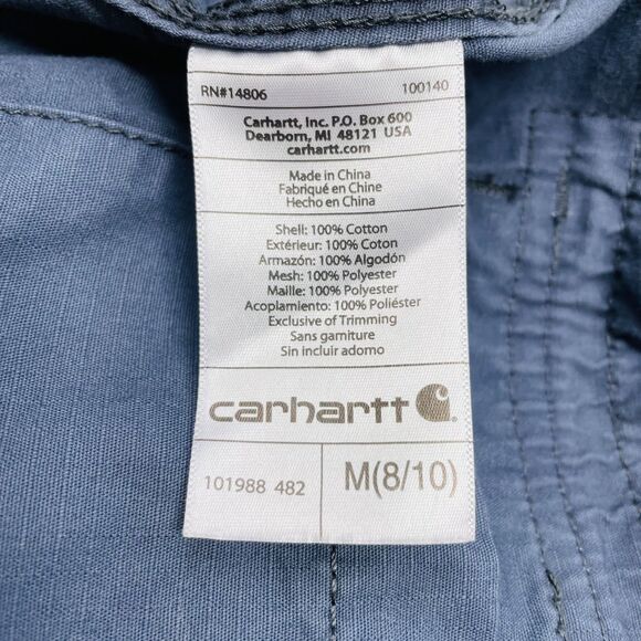Carhartt Women's Medium Hooded Slate Blue El Paso Utility Jacket - Picture 7 of 9